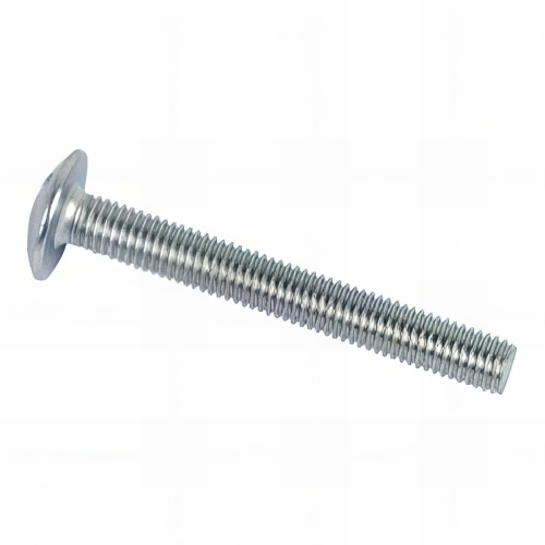 Vis poêlier tête ronde large Fendue en croix 10 x 100 mm Zinguée - Boite de 50 pcs