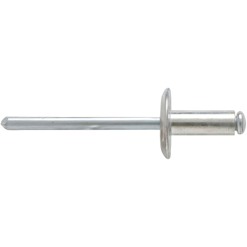 250 Rivets Aveugles - Aluminium - DIN 7337 - Tête Large - diamètre 4,8 mm - Pour matériaux tendres ou fins
