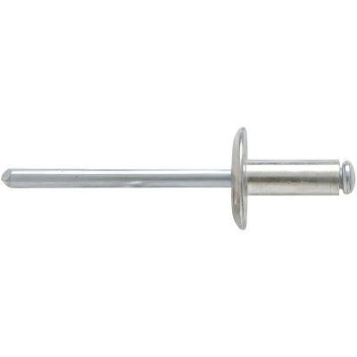 250 Rivets Aveugles - Aluminium - DIN 7337 - Tête Large - diamètre 4,8 mm - Pour matériaux tendres ou fins