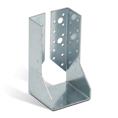 10 sabots de charpente à ailes intérieures - Larg. 80 x Ht. 152 mm - Connecteurs de poutres - Acier galva - Fabriqué en Europe