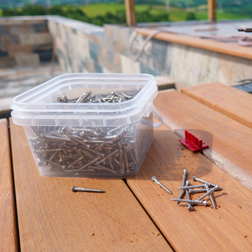 Lot de 500 vis terrasse en inox A2 - Empreinte Torx - Diamètre de 5mm