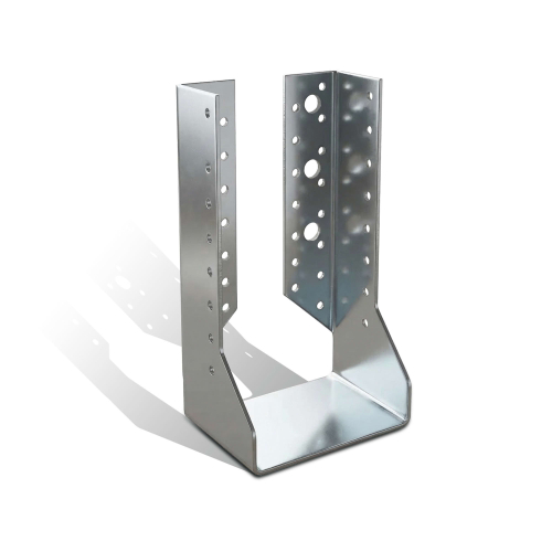 10 sabots de charpente à ailes intérieures - Larg. 100 x Ht. 202 mm - Connecteurs de poutres - Acier galva - Fabriqué en Europe