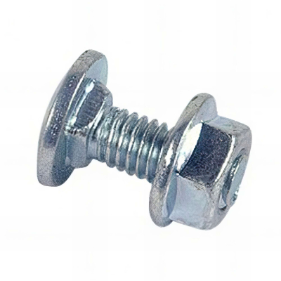 Boulon de cornière tête ronde collet carré réduit 6 x 16 mm TRCC Zingué - Boite de 200 pcs