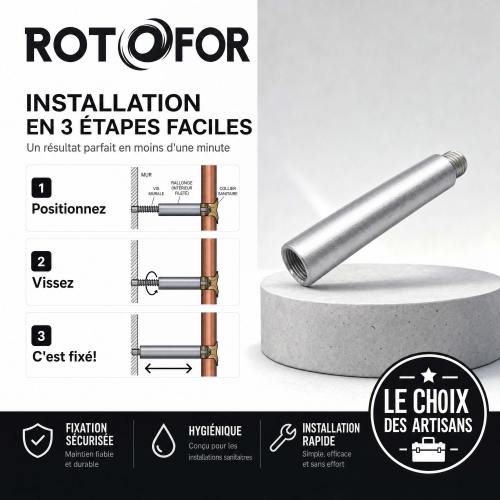 50 Rallonge Collier Sanitaire - 7 x 150 mm