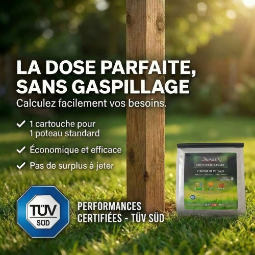 Mortier chimique pour scellement de poteaux - 300 ml - Scellement rapide