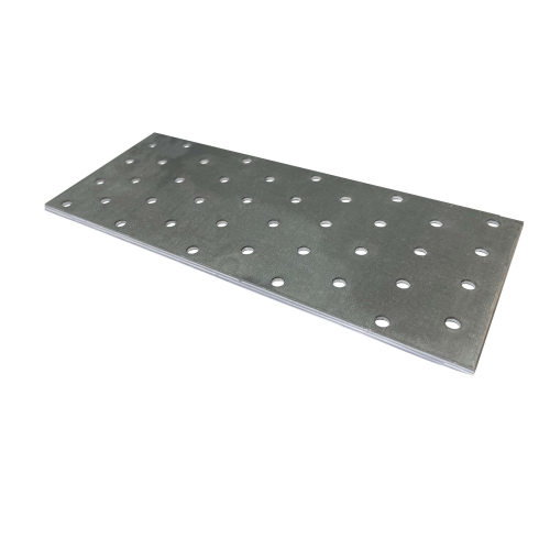 20 plaques d'assemblage perforées - Connecteurs bois - Acier galvanisé - 200x80 mm - Epaisseur 2 mm - Fabrication européenne