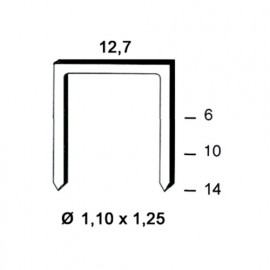 5040 agrafes polymères 81P-14 - 12,7 x 14 x D. 1,1 x 1,25 mm - 6614059 - Alsafix