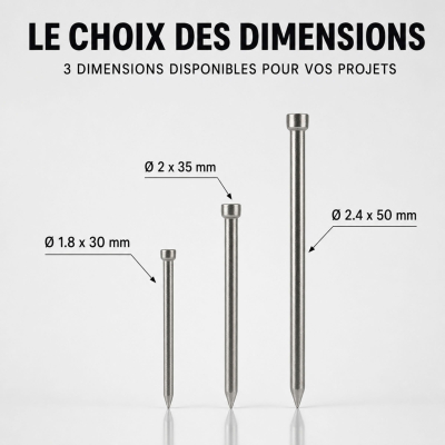 Pointes/clous tête homme - 1kg 2
