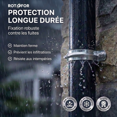 25 Colliers de Descente de Pluie - M8