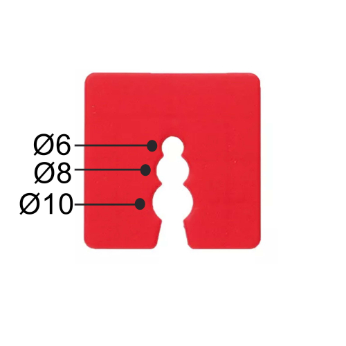 50 cales plastiques rouge - épaisseur 2 mm