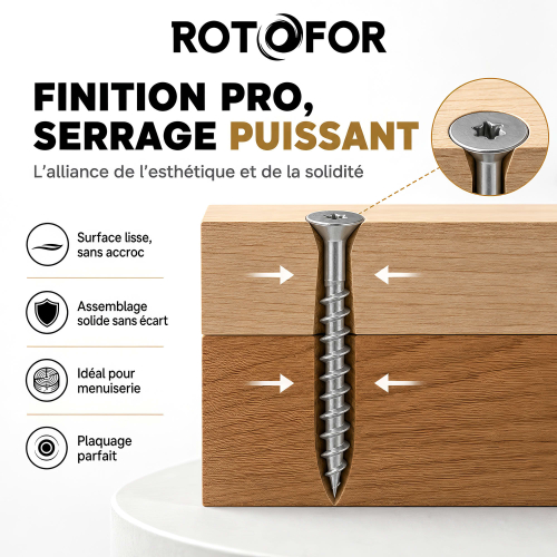 50 vis agglo tête fraisée Torx Inox A4 - Diamètre 4 mm