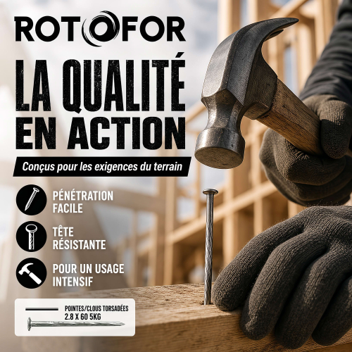 Pointes/clous torsadées 2.8 X 60 5kg