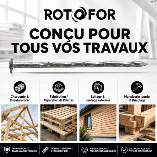 Pointes/clous torsadées 2.8 X 60 5kg