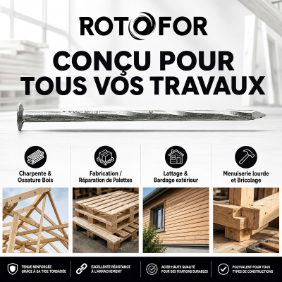 Pointes/clous torsadées 2.8 X 60 5kg