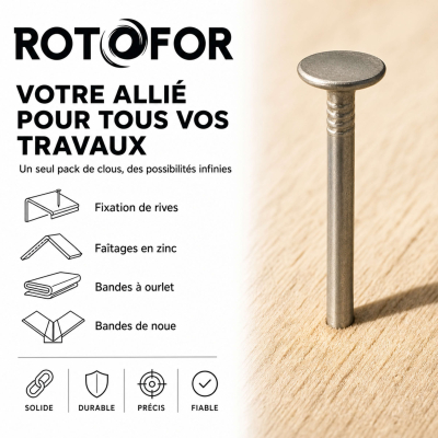 100 Clous Calotins - diamètre 2.7 mm X 40 mm