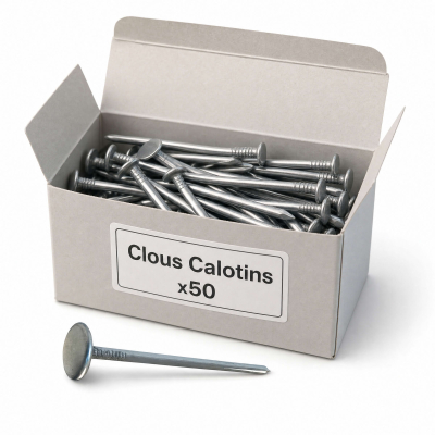 50 Clous Calotins - diamètre 2,7 mm