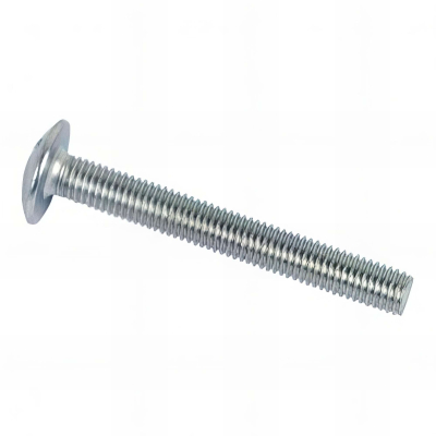 Vis poêlier tête ronde large Fendue en croix 8 x 50 mm Zinguée - Boite de 100 pcs