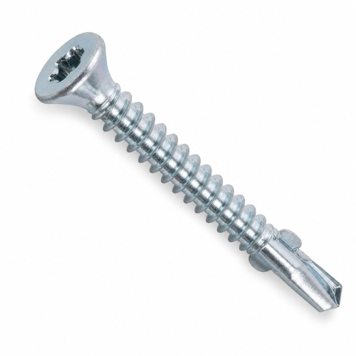 100 vis autoperceuses acier Ailettes tête fraisée Torx - diamètre 6,3 mm