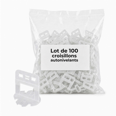 Lot de 100 croisillons autonivelants pour carrelage de 3 mm à 12 mm
