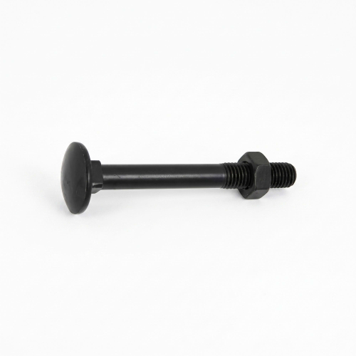 100 Vis tête ronde collet carré zingués Noir - longueur 70 mm