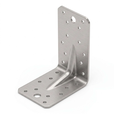 50 équerres INOX avec renforts 90 x 90 x 65 x 2,5 mm