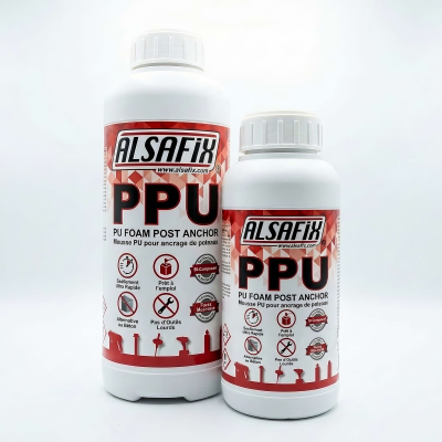Mousse PU pour ancrage de poteaux ALSA-PPU - Scellement rapide bois/PVC/Acier - Alsafix