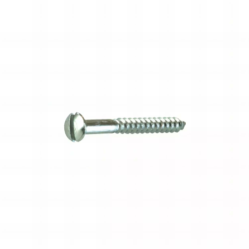 100 Vis Bois tête fraisée bombée fendue DIN95 Laiton Chrome - diamètre 4 mm