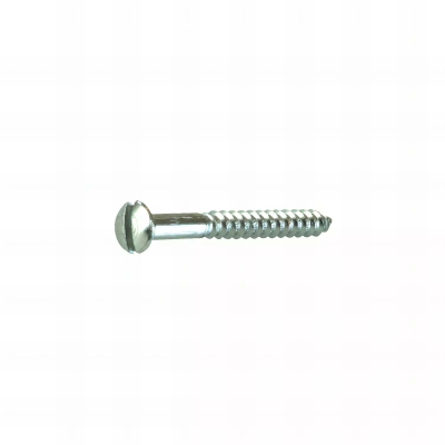 100 Vis Bois tête fraisée bombée fendue DIN95 Laiton Chrome - diamètre 4 mm