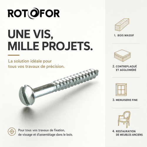100 Vis Bois tête fraisée bombée fendue DIN95 Laiton Chrome - diamètre 4 mm