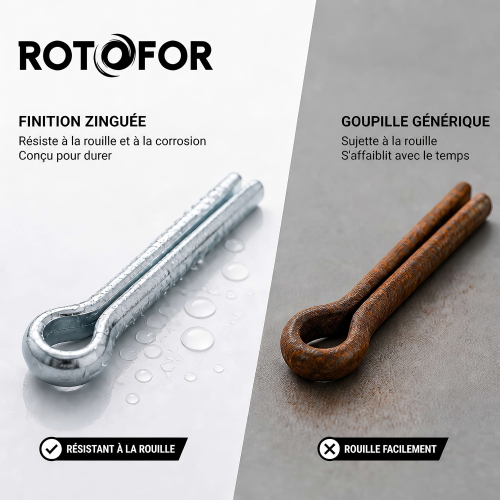 200 Goupilles fendues Acier zingués DIN94 - diamètre 3,2 mm