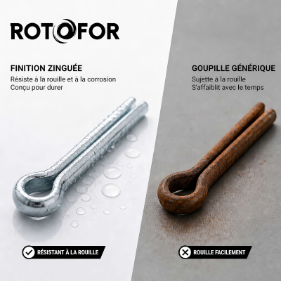 200 Goupilles fendues Acier zingués DIN94 - diamètre 3,2 mm