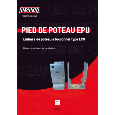 Embase de poteau à boulonner type EPU-71 (A x B x C) 71 x 150 x 60 mm 2