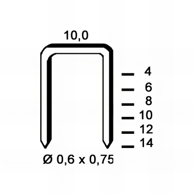 10 000 agrafes galvanisées VF-12 - 10 x 12 x D. 0,6 x 0,75 mm - 6VF121 - Alsafix 2