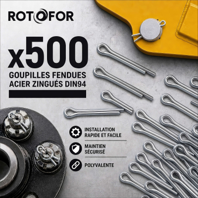 500 goupilles fendues acier zingués DIN94 3,2x 22