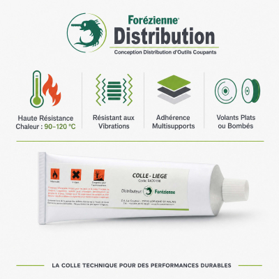 Tube de colle 100 ML pour garniture liège de scie à ruban - MFLS - BATI0176