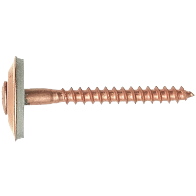 50 Vis de Faitage Inox A2 Cuivree + rondelle EPDM 20mm - 4.5 X 55 mm