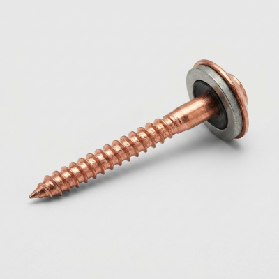 50 Vis de Faitage Inox A2 Cuivree + rondelle EPDM 20mm - 4.5 X 55 mm