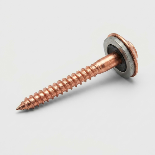 50 vis de faîtage en inox A2 finition cuivrée avec rondelle EPDM de longueur de 15 à 20 mm - diamètre 15 mm