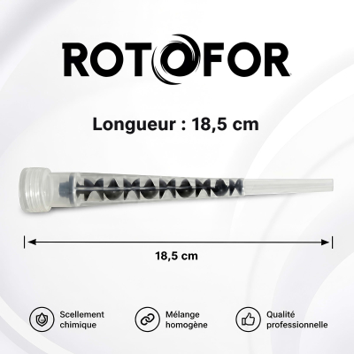 Lot de 50 Canules pour scellement chimique sans anneau - Mélange homogène 2