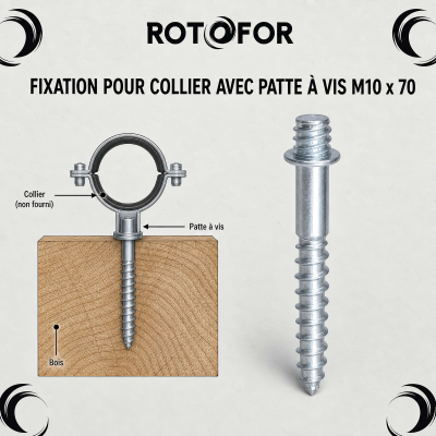 50 Pattes à Vis - M10 X 70