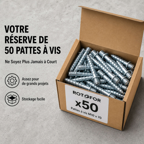 50 Pattes à Vis - M10 X 70