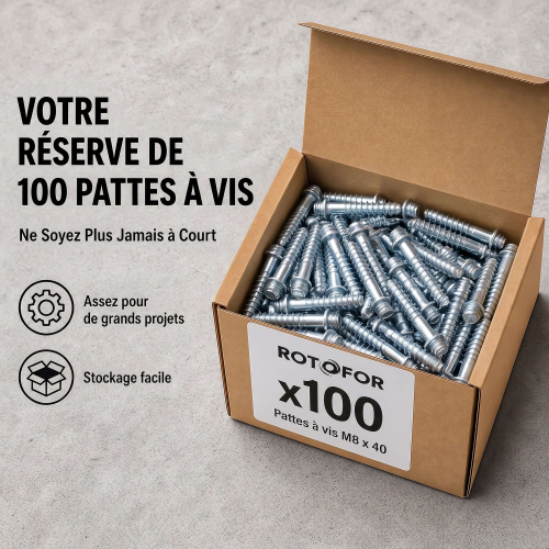 100 Pattes à Vis - M8 X 40
