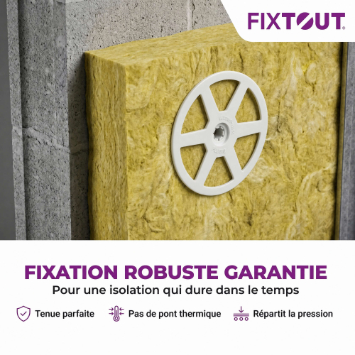 100 rondelles d'isolations KC - Diamètre 90 mm