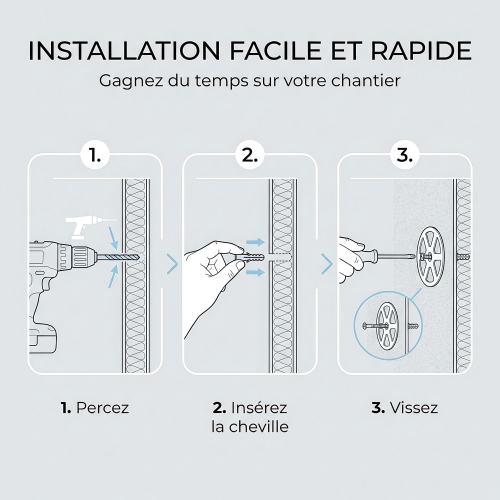 100 rondelles d'isolations KC - Diamètre 90 mm