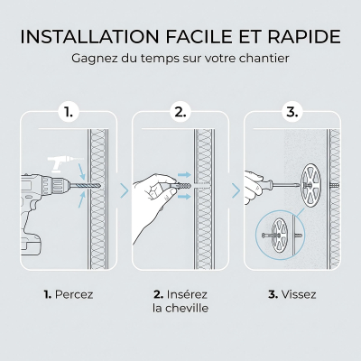 100 rondelles d'isolations KC - Diamètre 90 mm