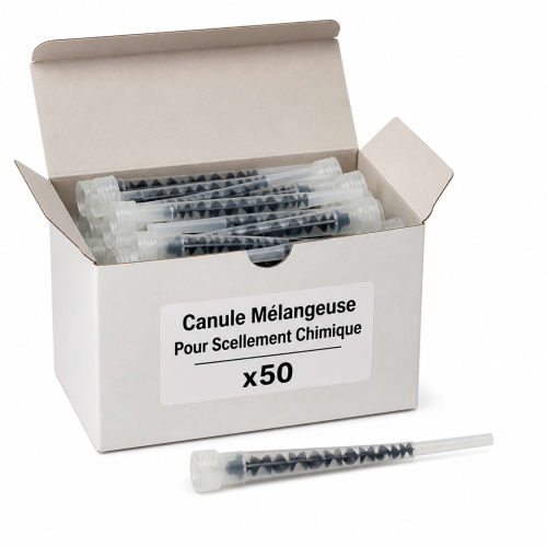 Lot de 50 Canules pour scellement chimique sans anneau - Mélange homogène