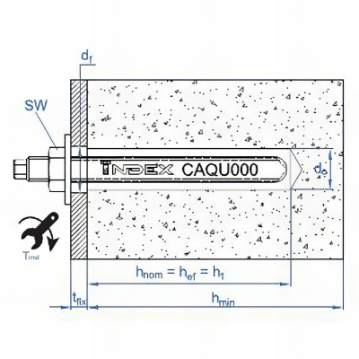 6 capsules chimiques 30 x 280 mm D. 35 mm résine epoxyacrylate, quartz et catalyseur, homologuée ate option 8 2