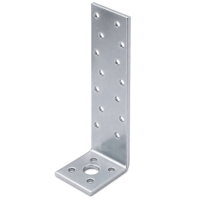 Équerre d'Ancrage Béton 300 mm - Acier Galvanisé Z275 DX51D - Certifiée CE & ATE - 300 x 40 x 40 x 2,0 mm - FIXTOUT