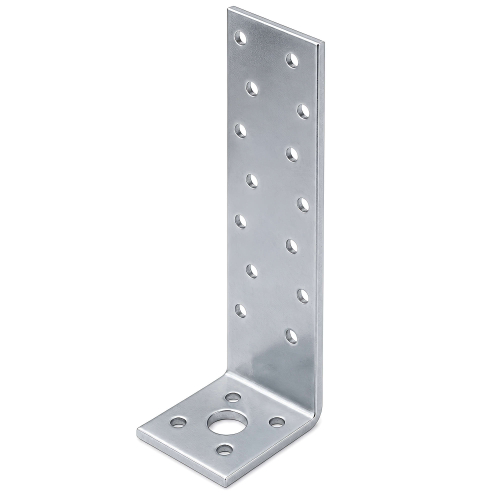Équerre d'Ancrage Béton 300 mm - Acier Galvanisé Z275 DX51D - Certifiée CE & ATE - 300 x 40 x 40 x 2,0 mm - FIXTOUT