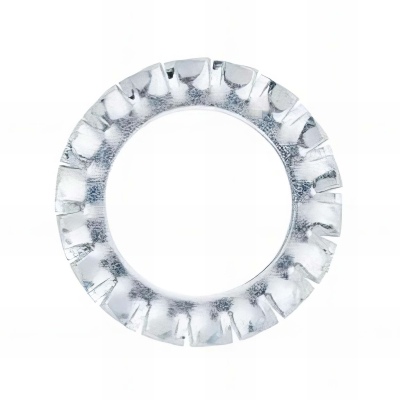 500 rondelles brut éventail M6 à denture extérieure, zingué